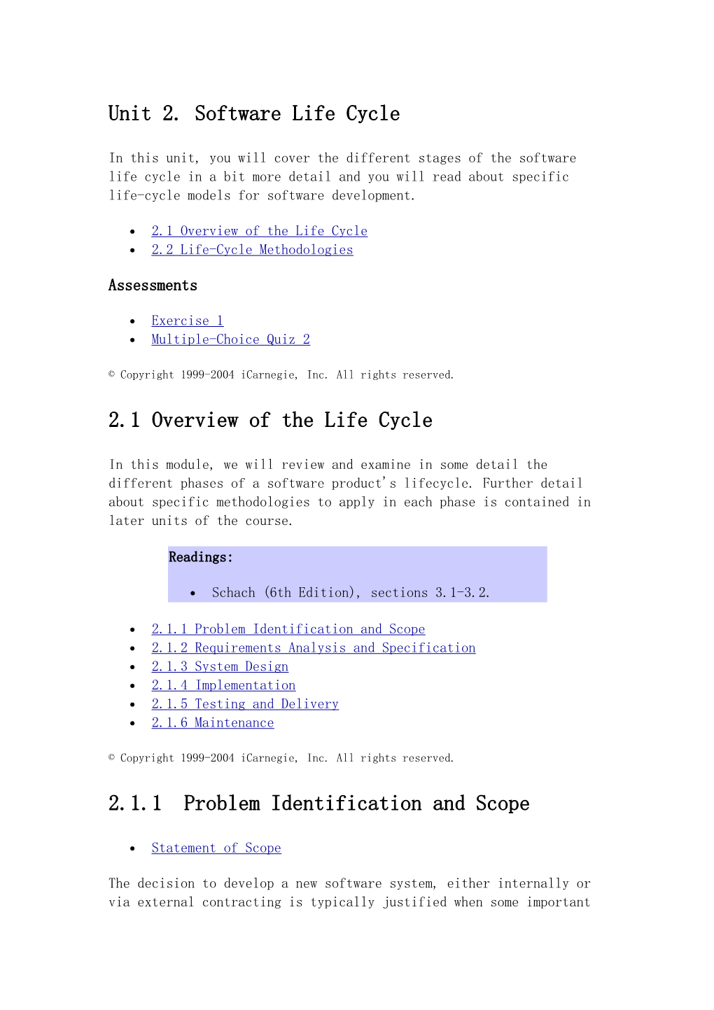 Unit 2.Software Life Cycle