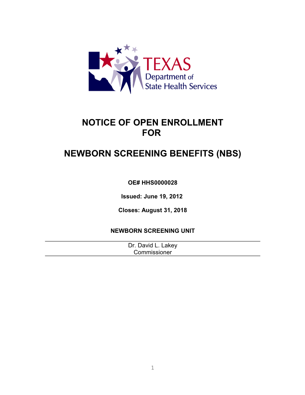 Newborn Screening Benefits (Nbs)