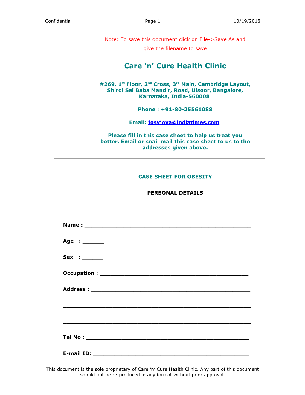 Care N Cure Health Clinic