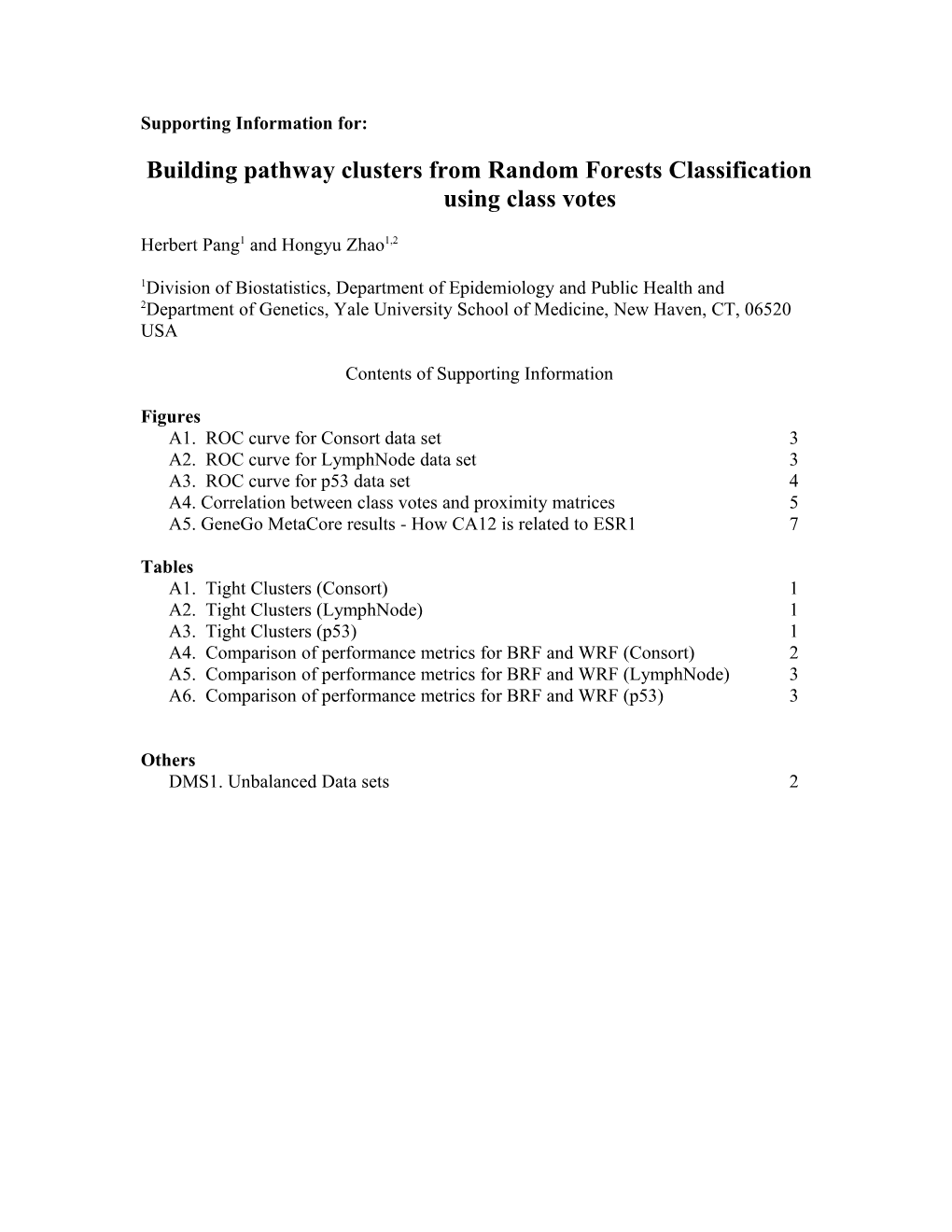 Building Pathway Clusters from Random Forests Classification Using Class Votes