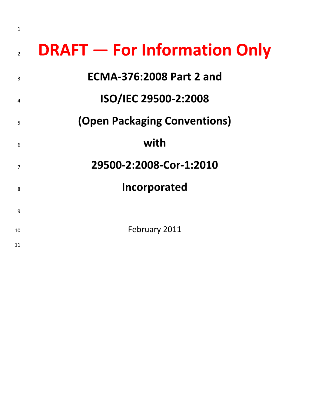 DRAFT for Information Only