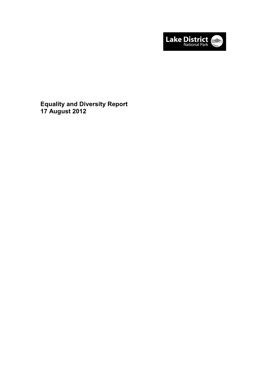 Equality and Diversity Report