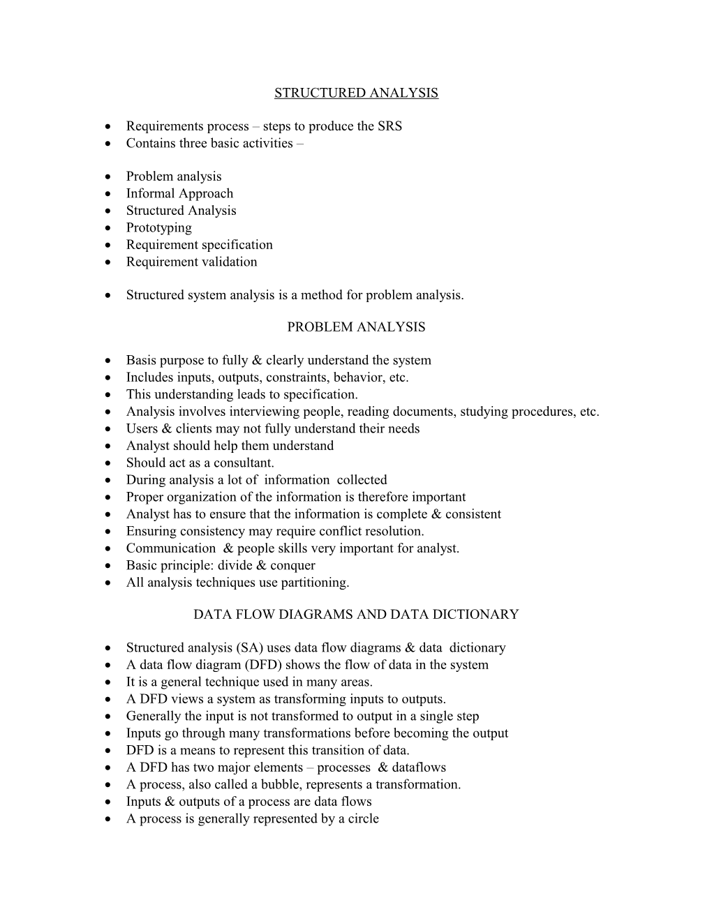 Structured Analysis