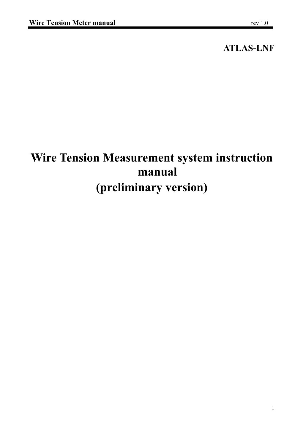 Wire Tension Measurement System