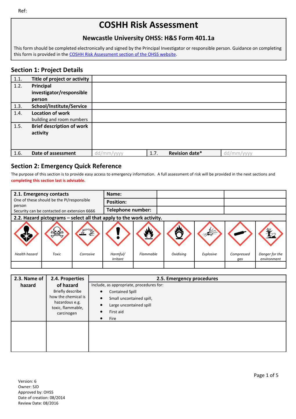 Section 2: Emergency Quick Reference