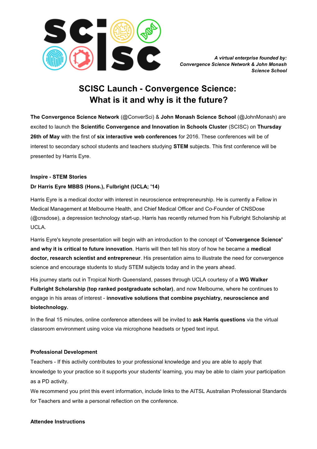 Convergence Science Network & John Monash Science School