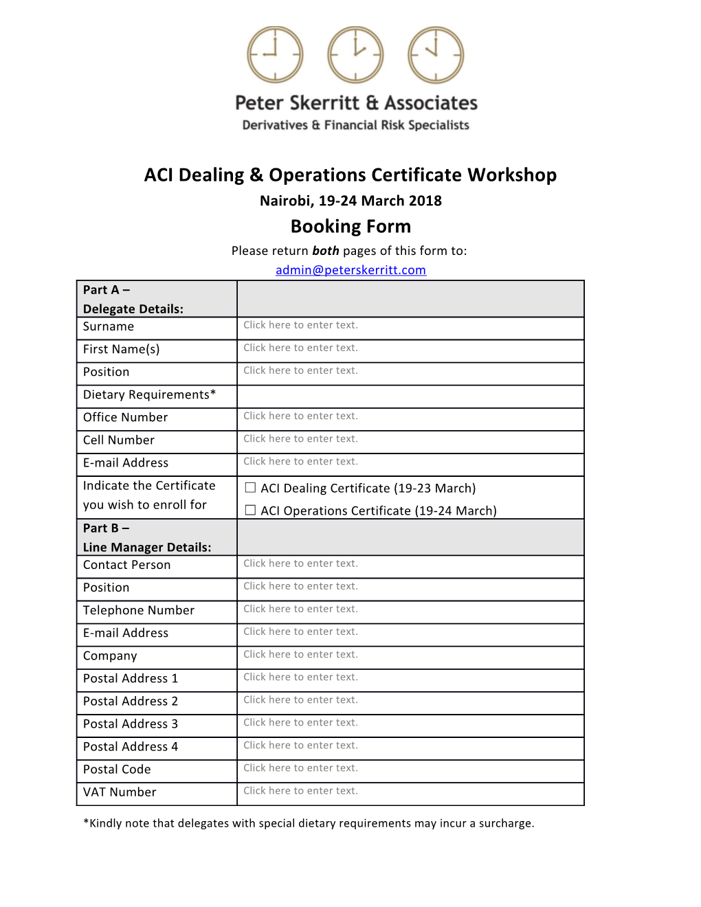 ACI Dealing & Operations Certificate Workshop