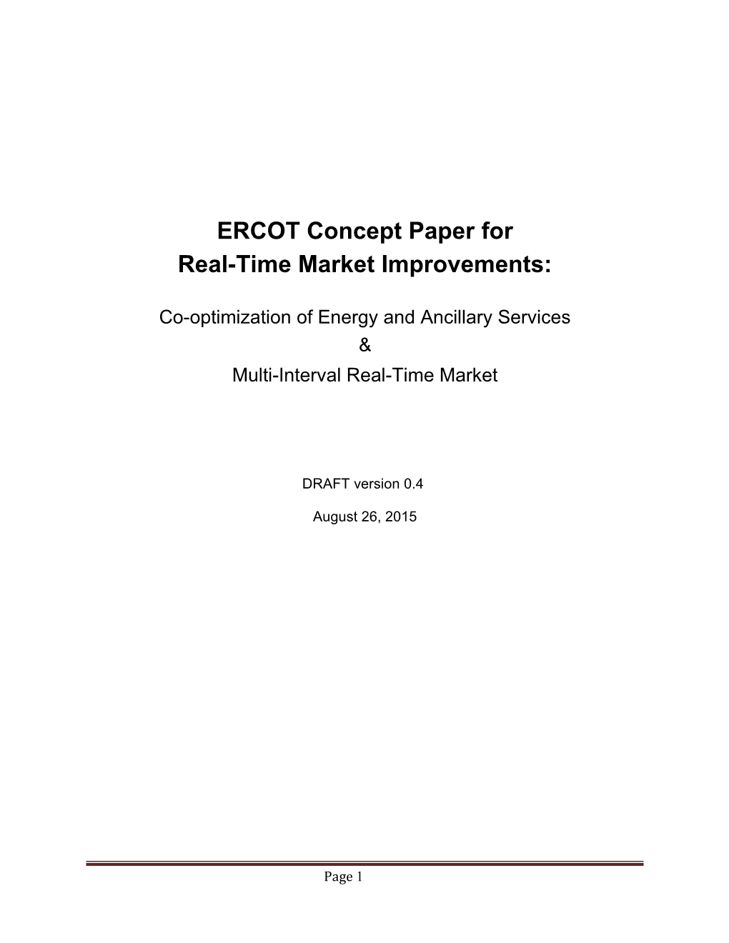 ERCOT Concept Paper For