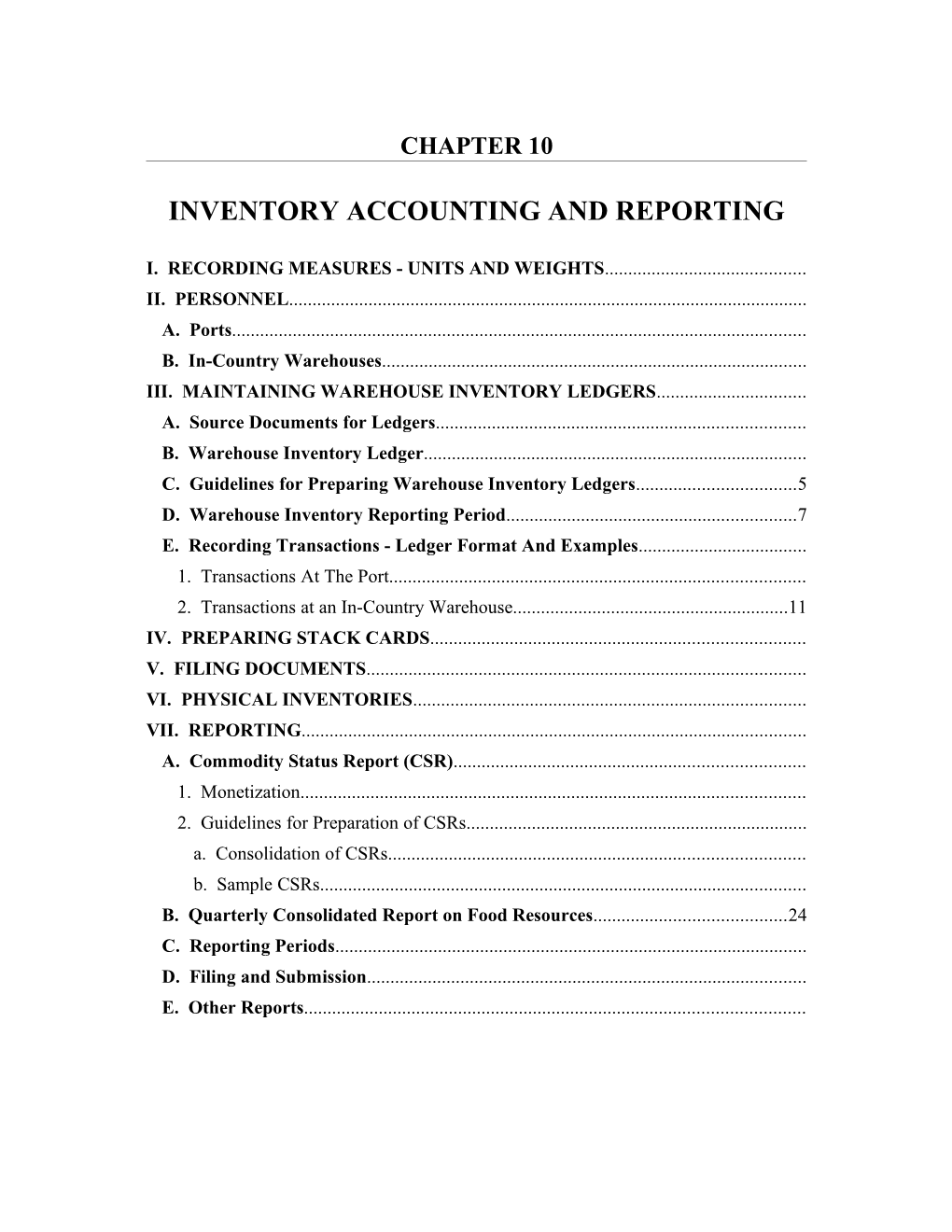 Inventory Accounting and Reportingpage 10-1