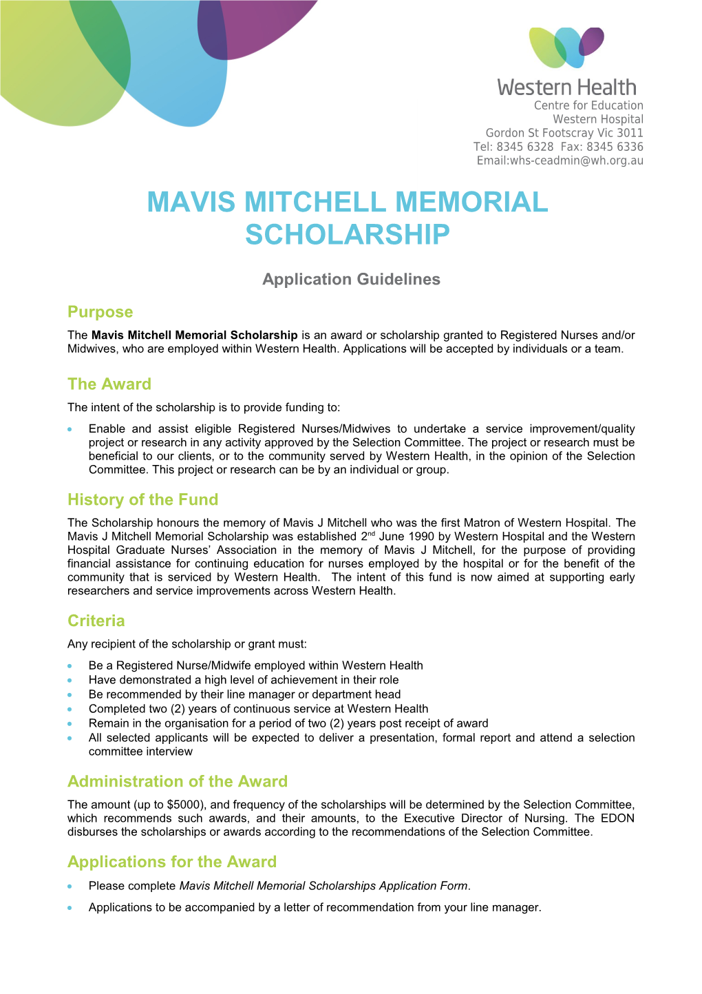 Mavis Mitchell Memorial