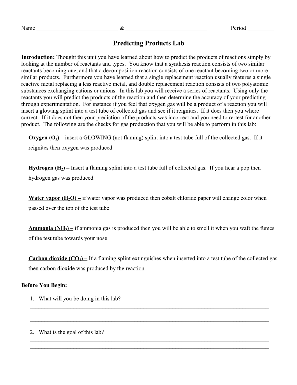 Predicting Products Lab