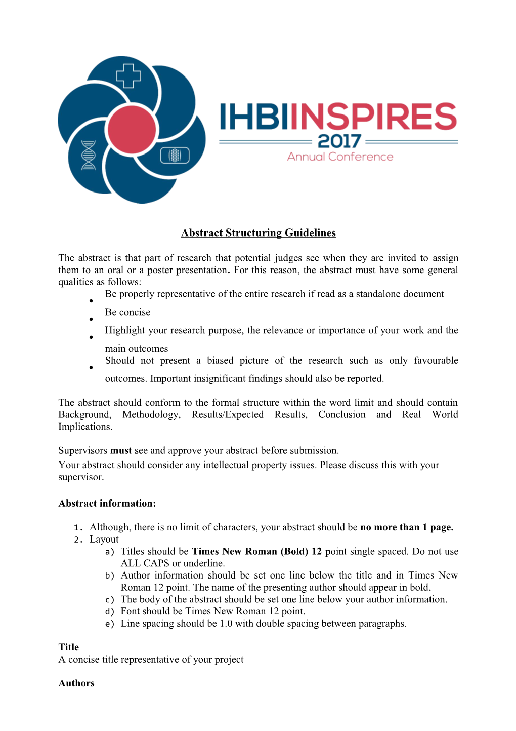 Abstract Structuring Guidelines