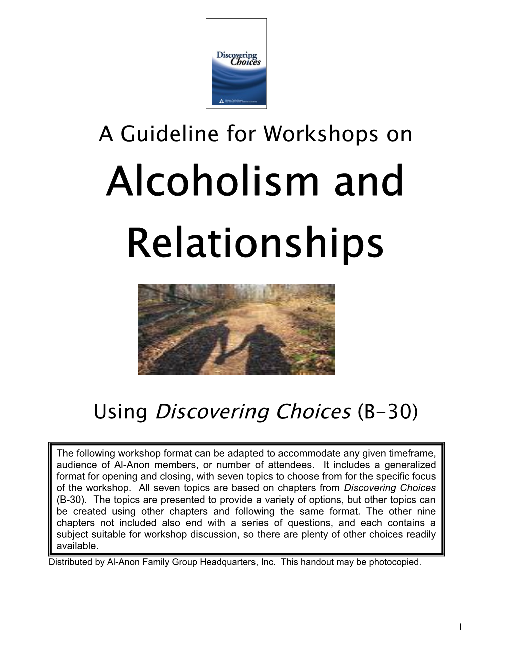 Alcoholism and Relationships