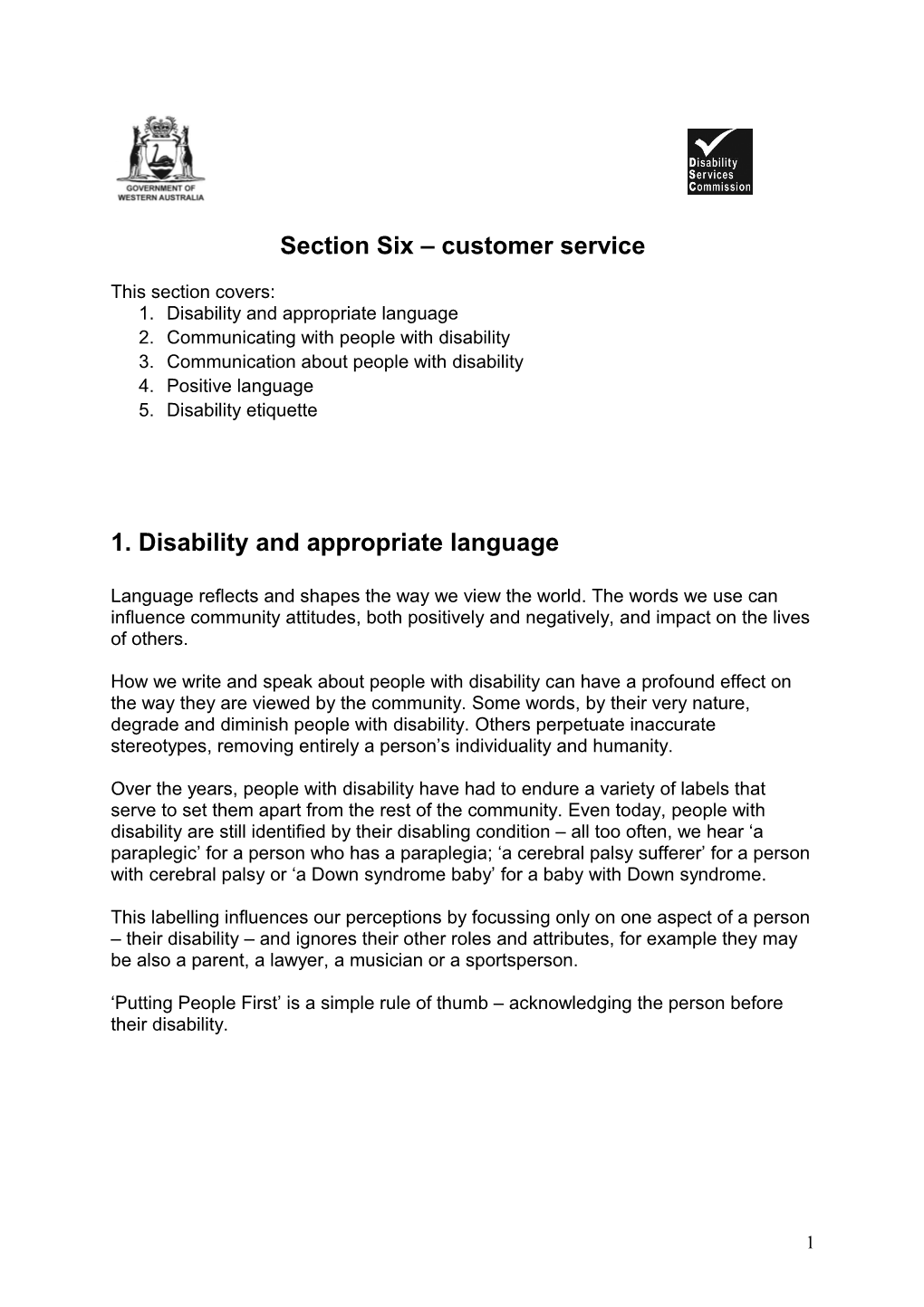 The Accessible Information Training Package - Customer Service