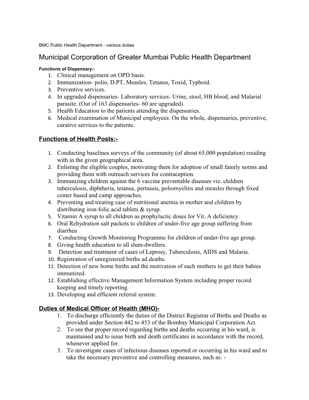 Clinical Management on OPD Basis