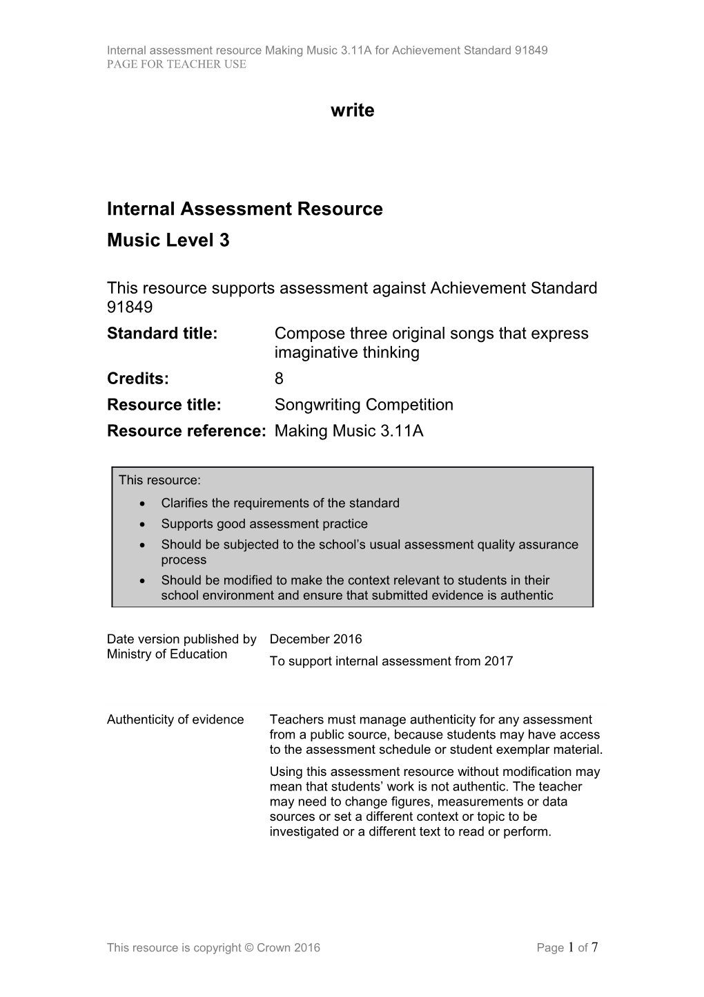 Level 1 Languages NZSL Internal Assessment Resource