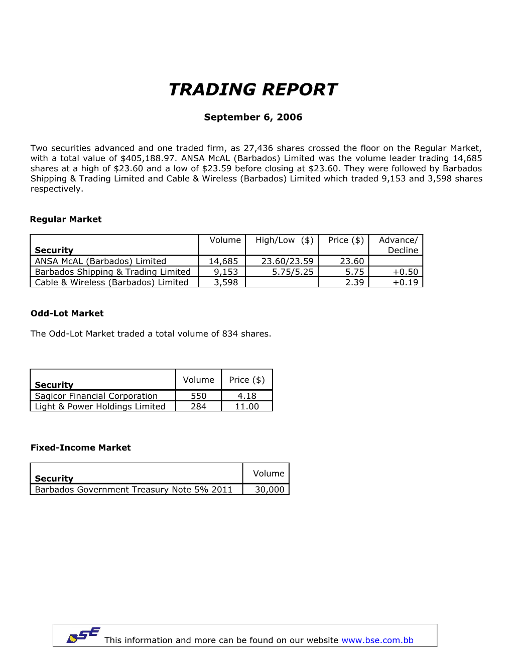 The Odd-Lot Market Traded a Total Volume Of834 Shares