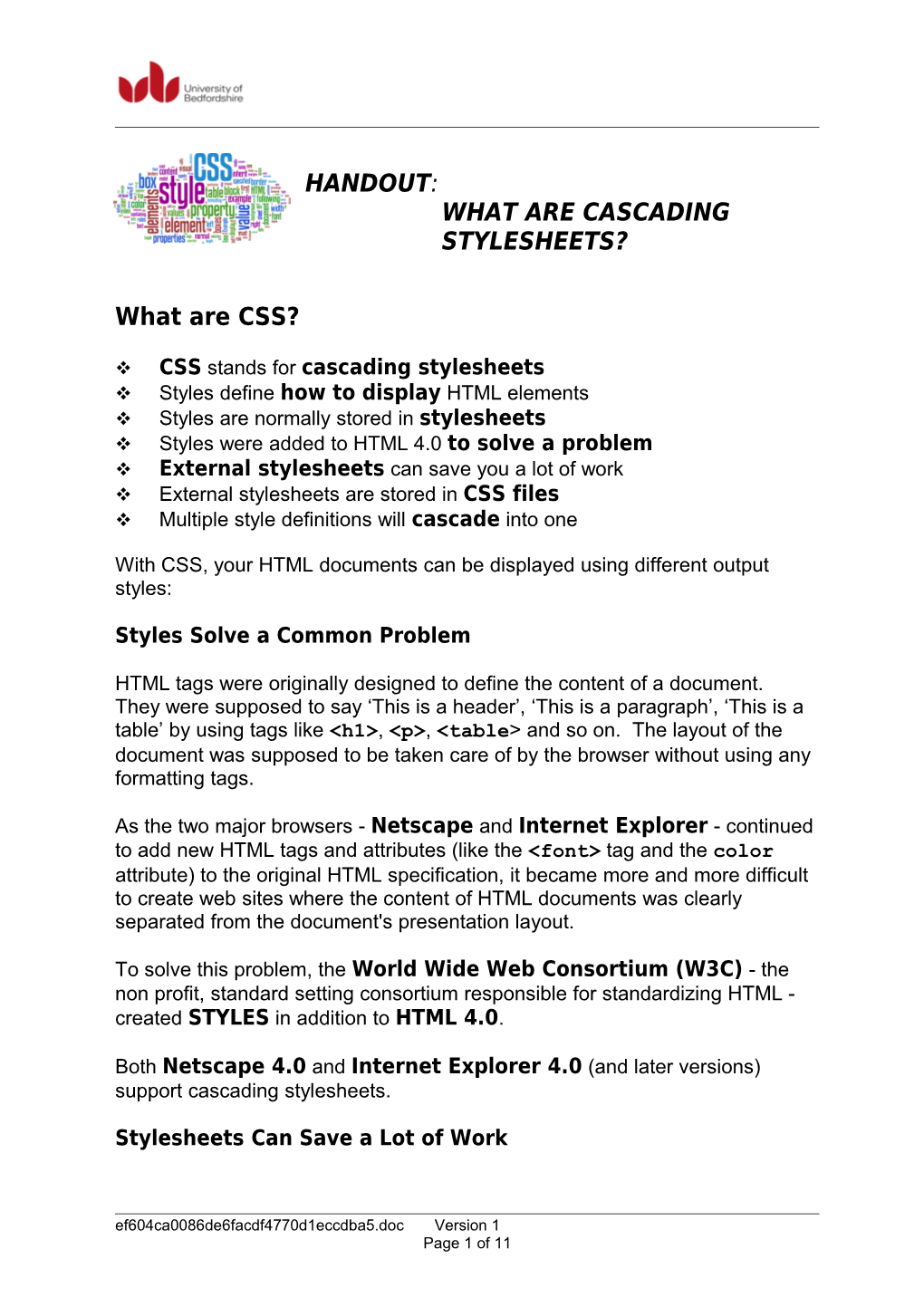 What Are Cascading Stylesheets?