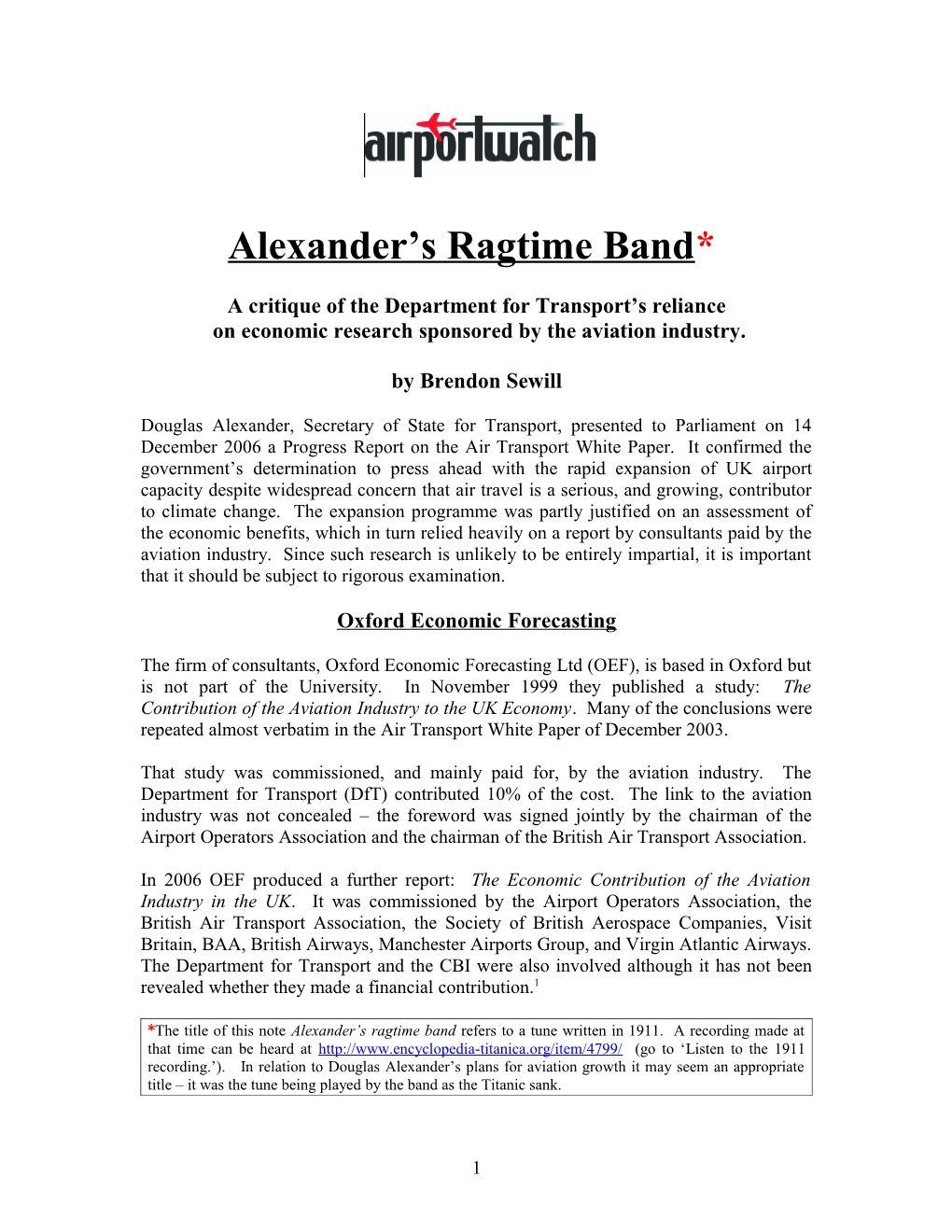 Alexander S Ragtime Band