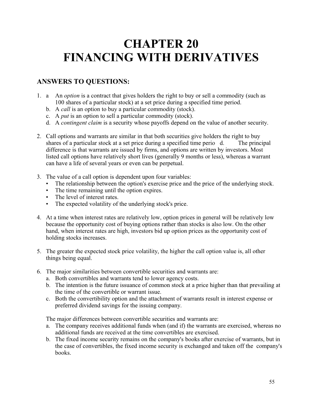 Chapter 20/Financing with Derivatives 1