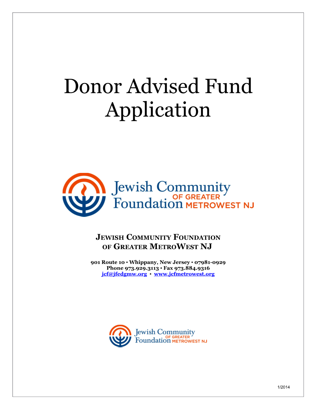 Philanthropic Fund Application
