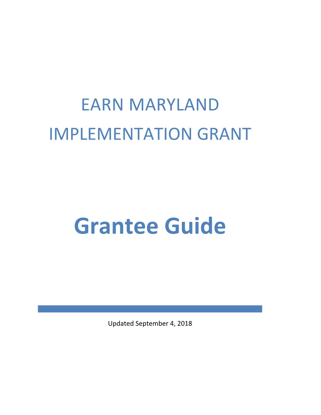 Implementation Grant