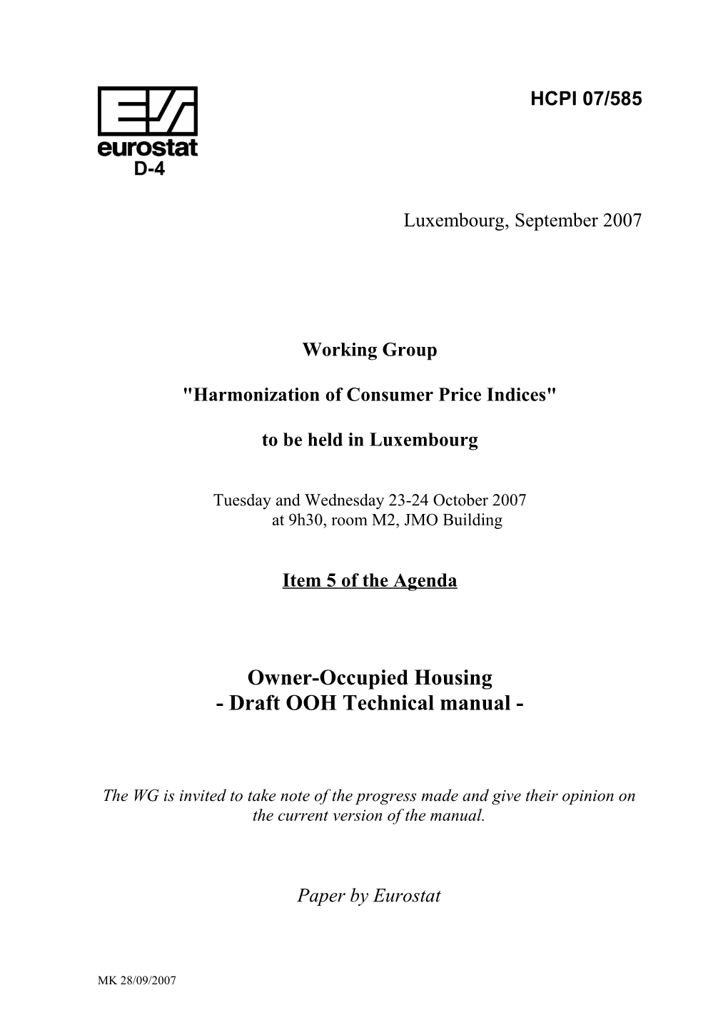 Harmonization of Consumer Price Indices