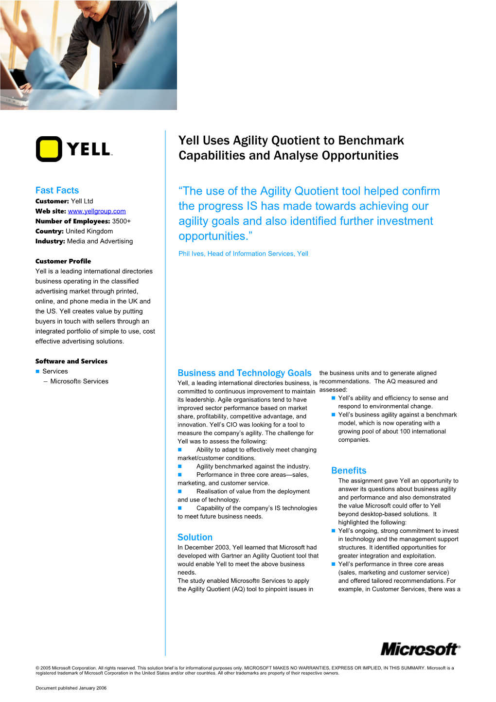 Yell Uses Agility Quotient to Benchmark Capabilities and Analyse Opportunities