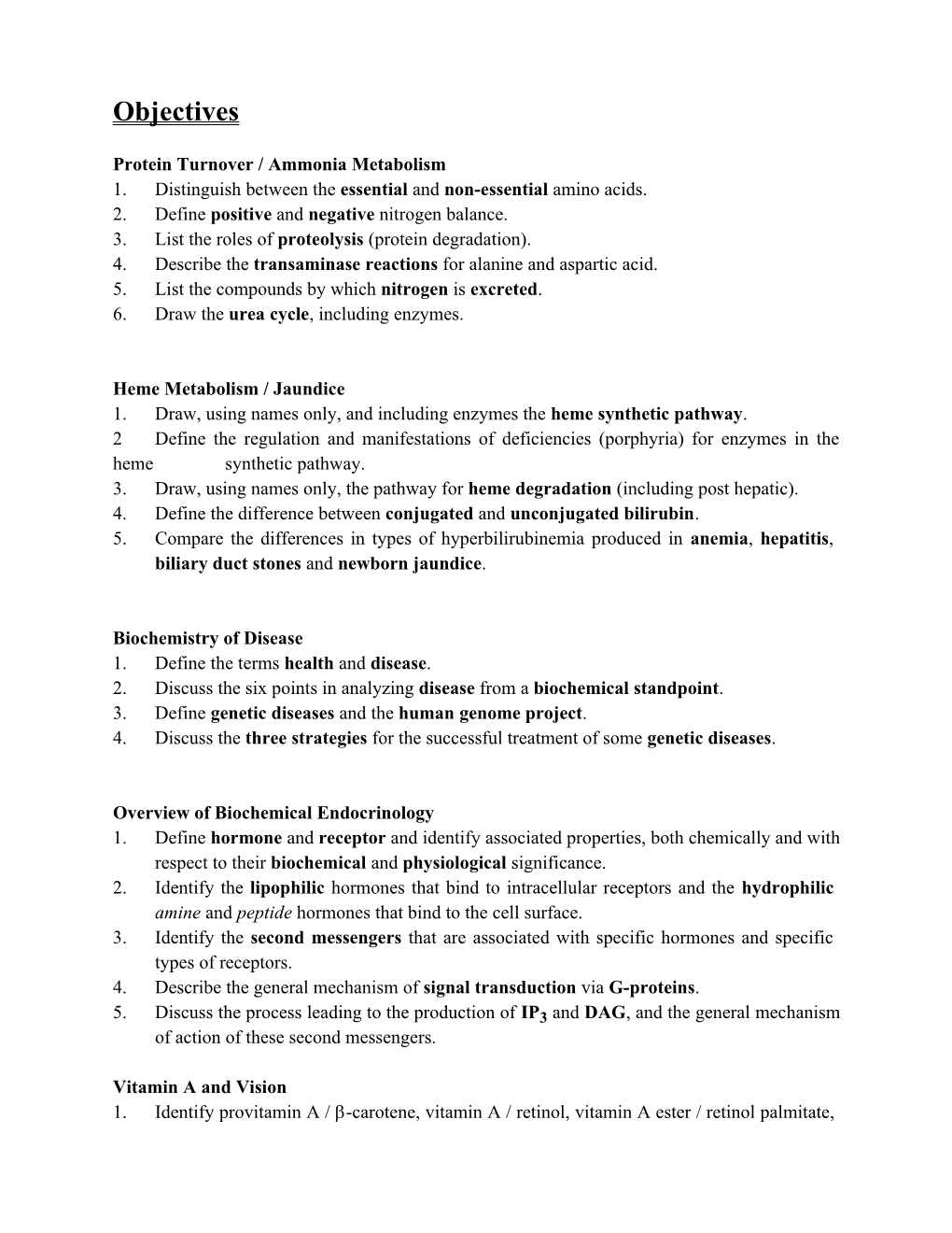 Protein Turnover / Ammonia Metabolism