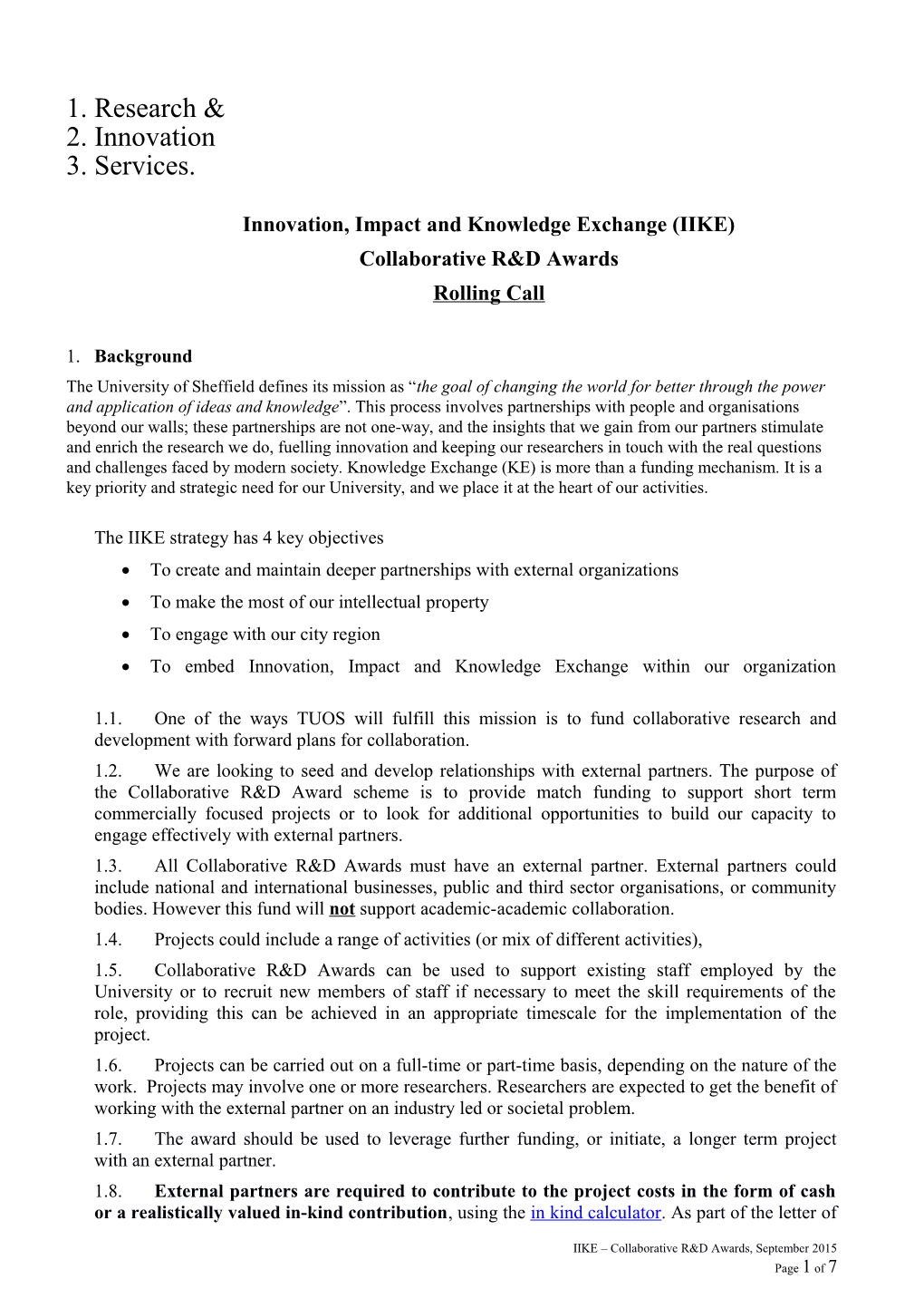 Innovation,Impact and Knowledge Exchange (IIKE)