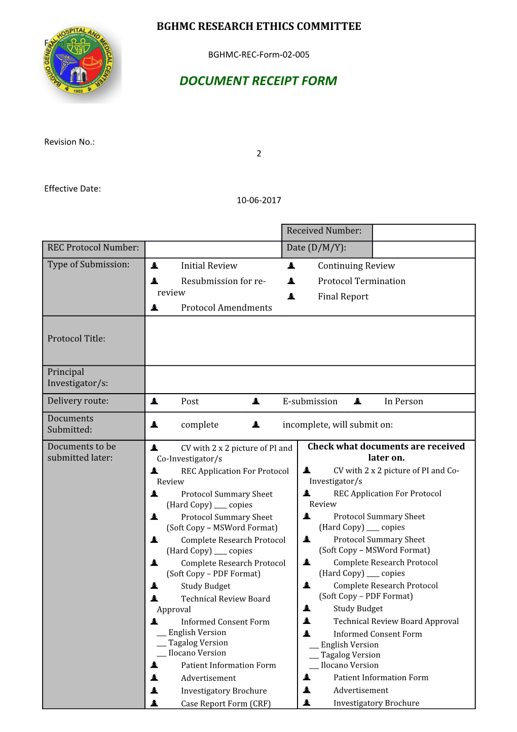 Please Bring This Receipt with You When Contacting Or Arranging an Appointment with The