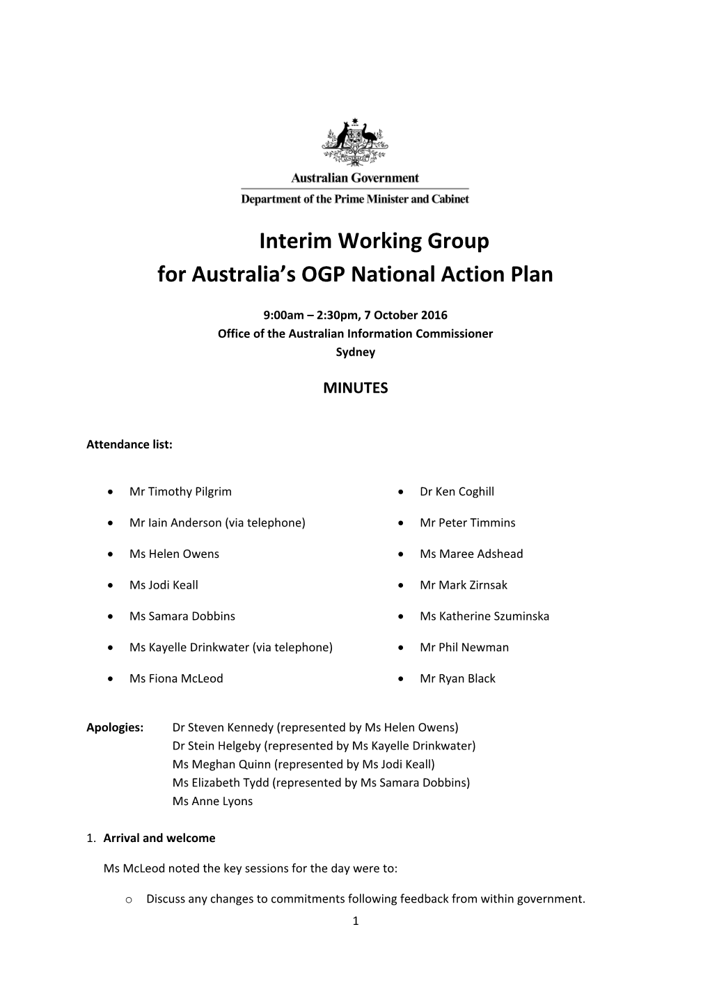 For Australia S OGP National Action Plan