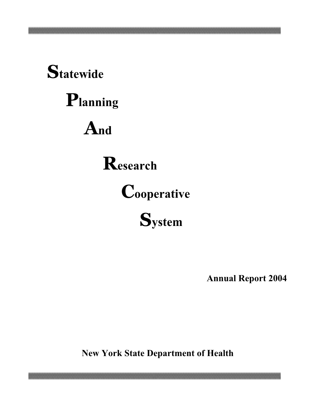 SPARCS 2004 Annual Report