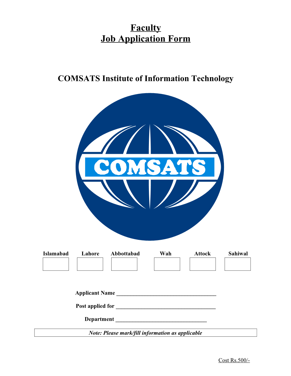 COMSATS Institute of Information Technology