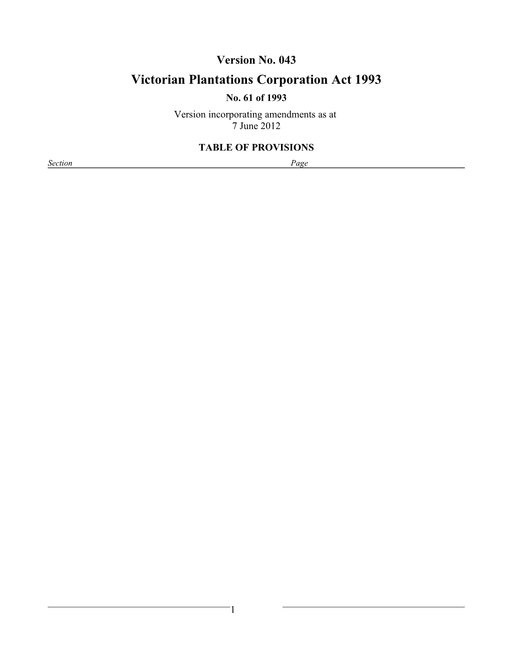 Victorian Plantations Corporation Act 1993