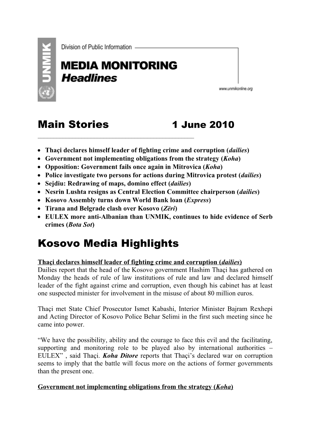 Main Stories 1June2010