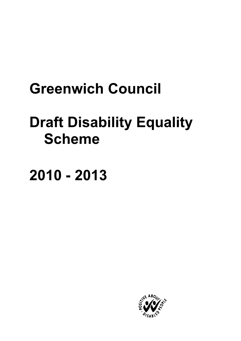 Draft Disability Equality Scheme