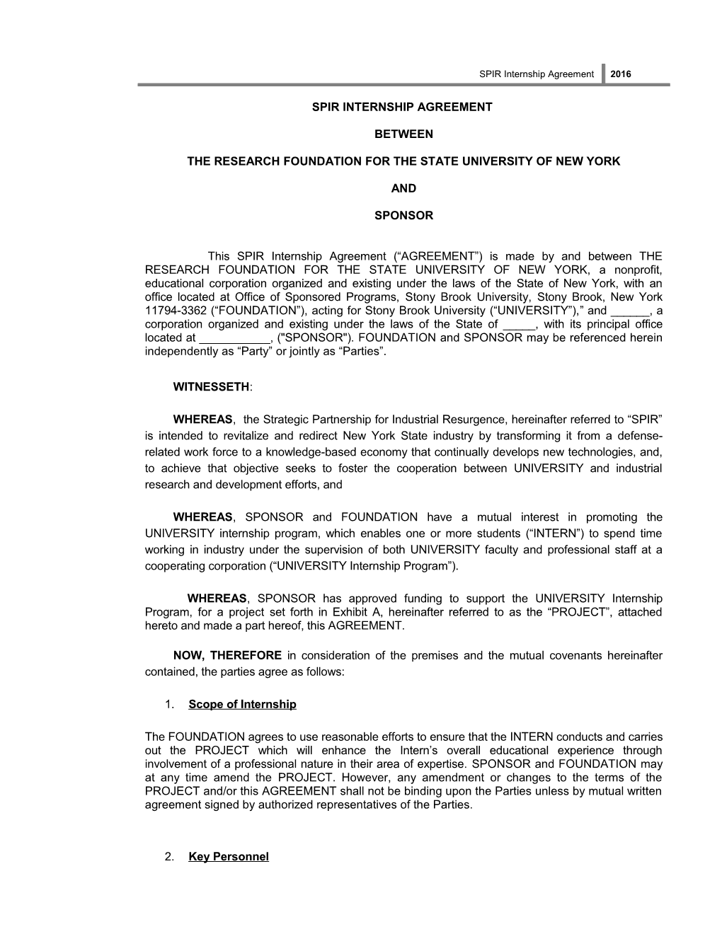 Basic Research Agreement Appendix