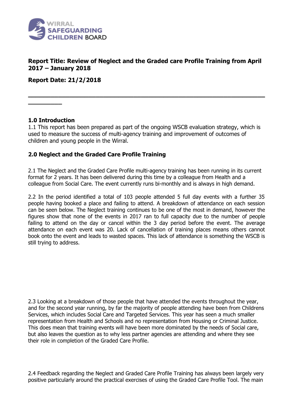 2.0Neglect and the Graded Care Profile Training