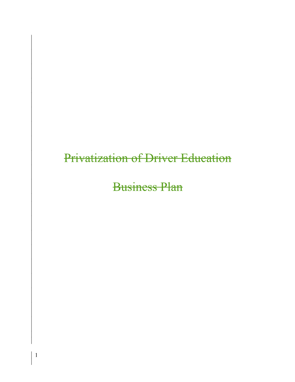 Privatization of Driver Education
