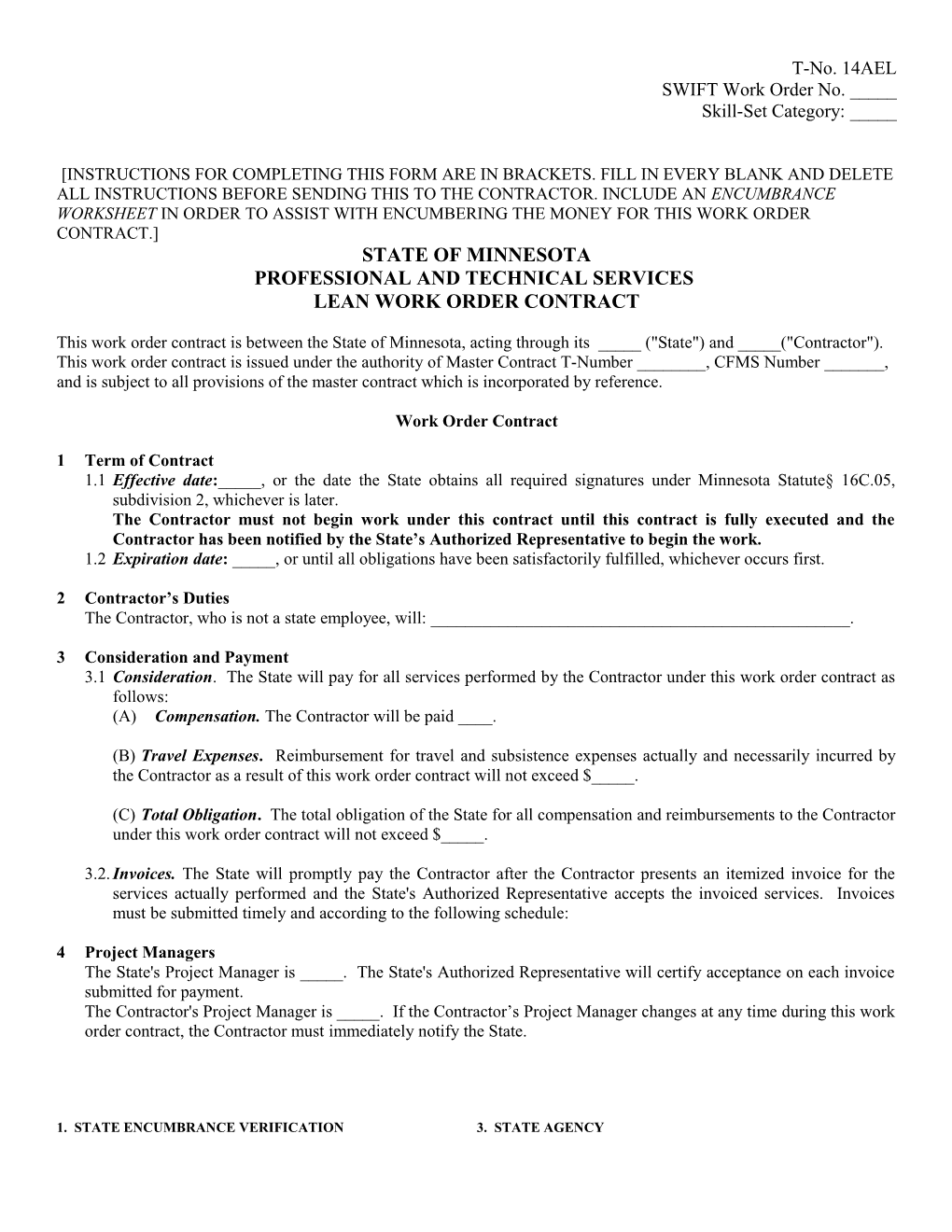 Professional and Technical Services Contract - Template