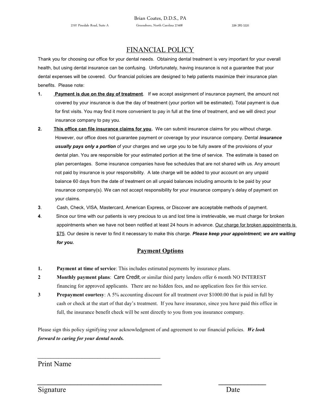 Financial Policy Page 2