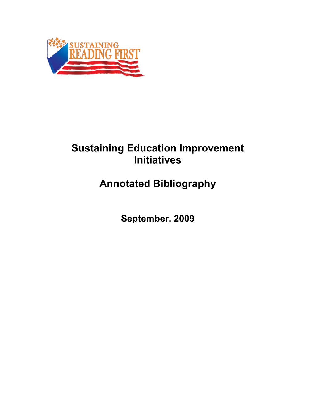 Reading First Sustainability Annotated Bibliography (MS WORD)