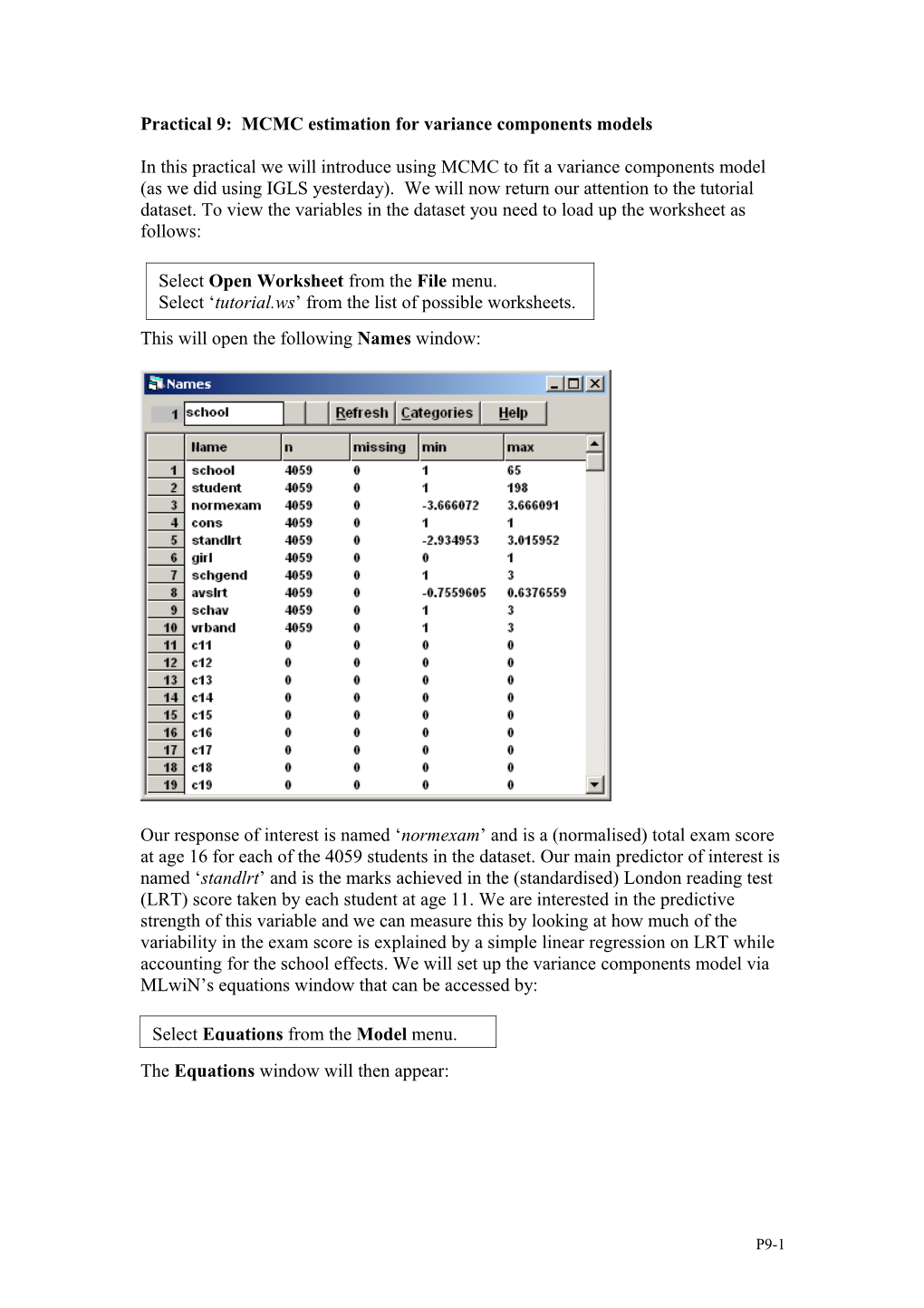 Chapter 4: Variance Components Models