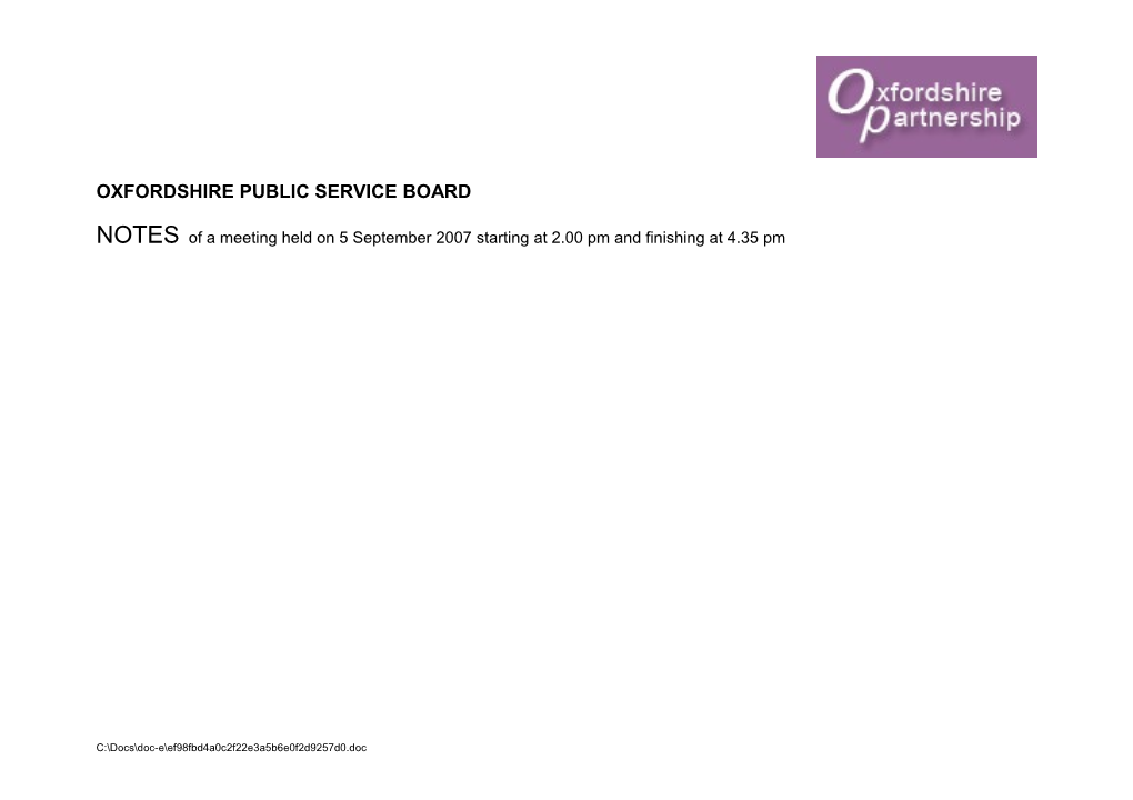 Oxfordshire Public Service Board