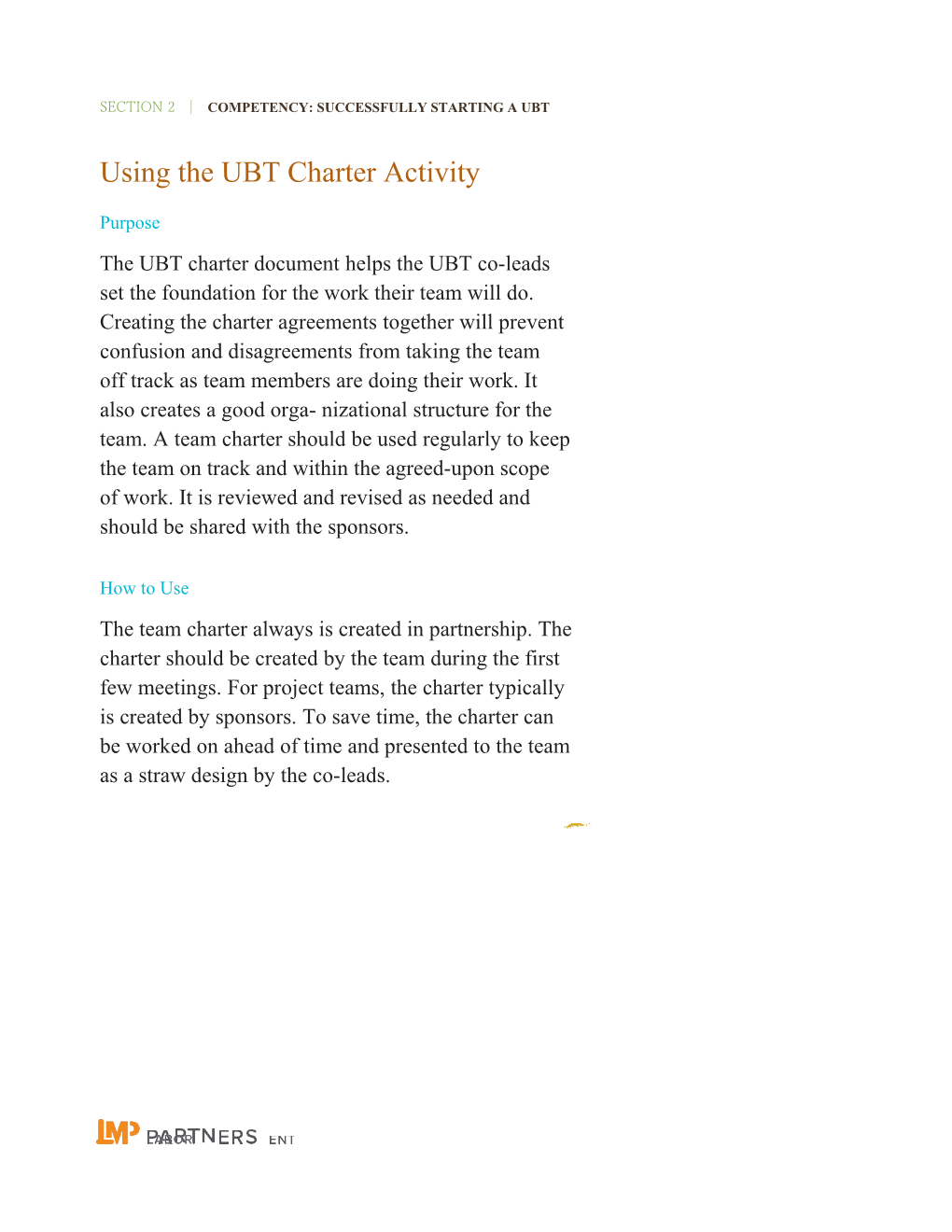 Section 2 Competency: Successfully Starting a Ubt