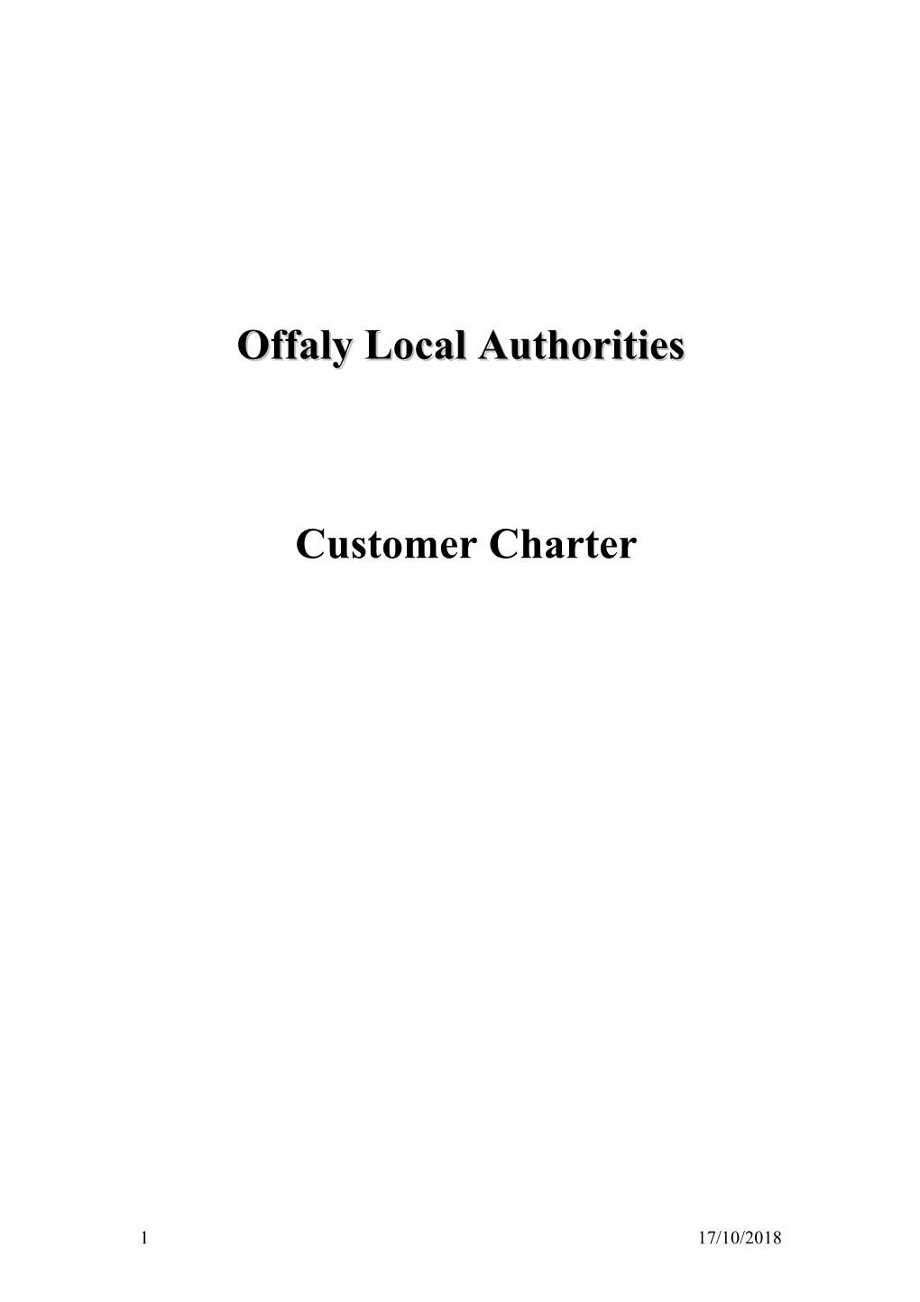 Offaly Local Authorities Customer Charter