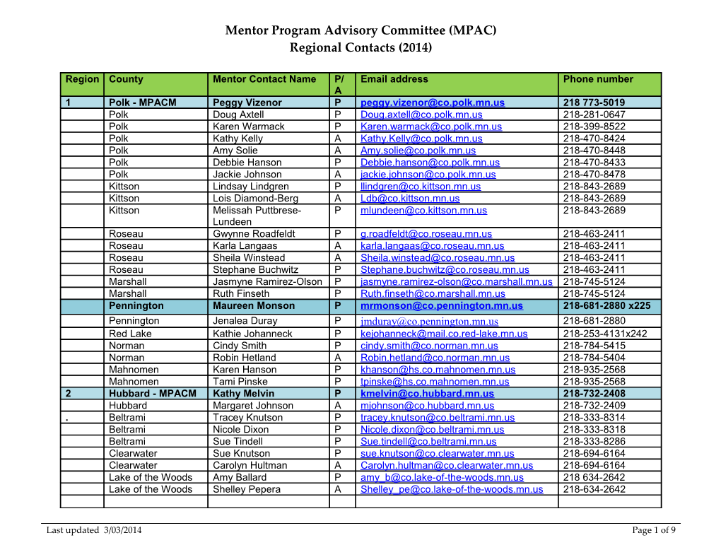 Mentor Program Advisory Committee (MPAC)