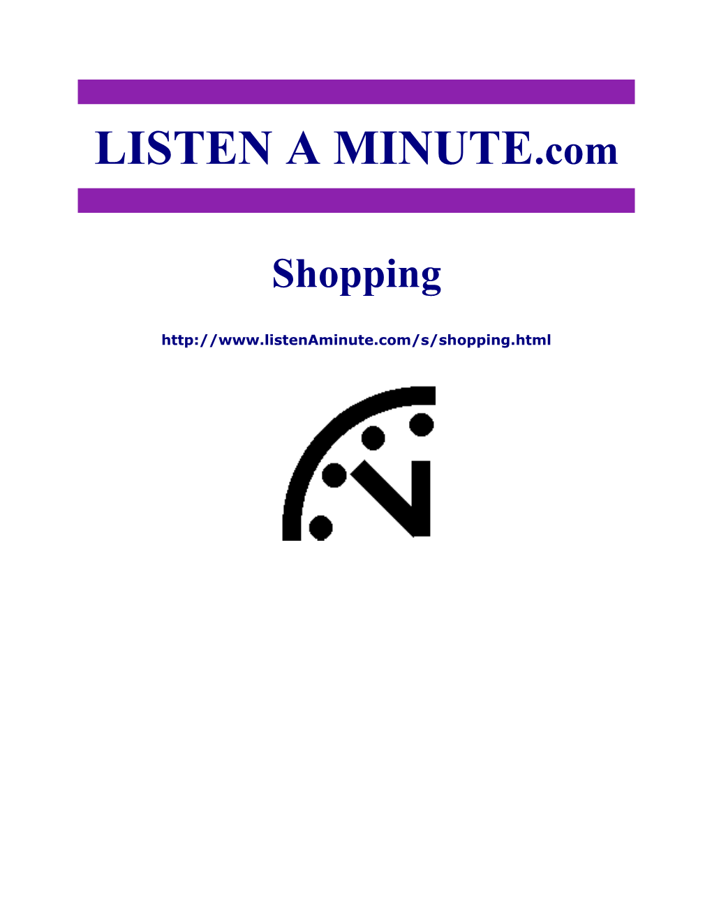 Listen a Minute.Com - ESL Listening - Shopping