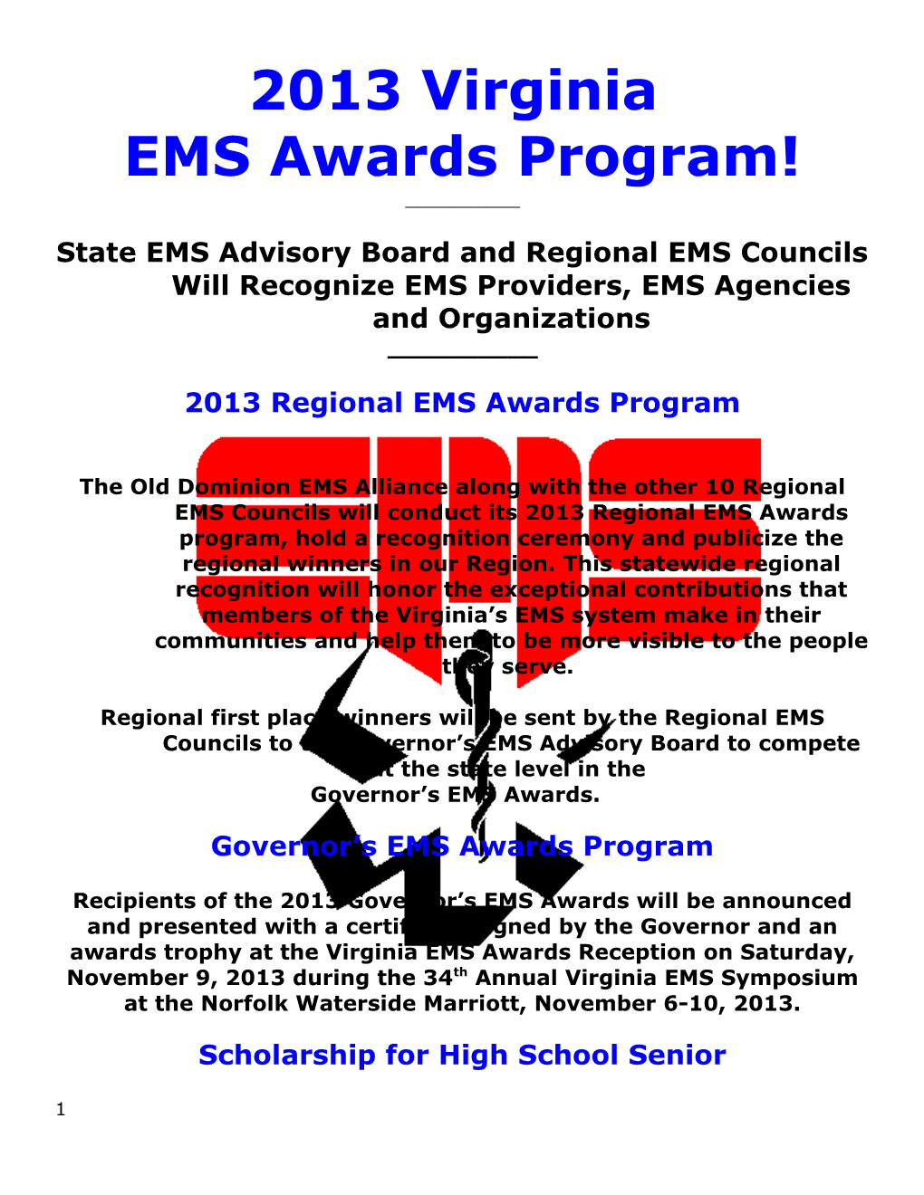 Governor S Ems Awards